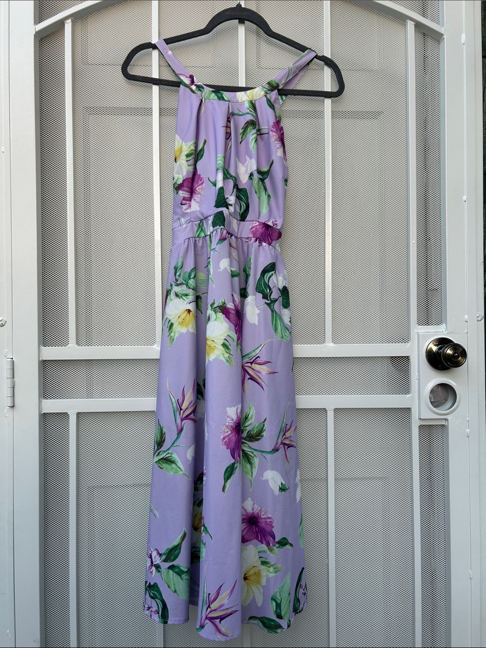 Lavender Floral midi Dress